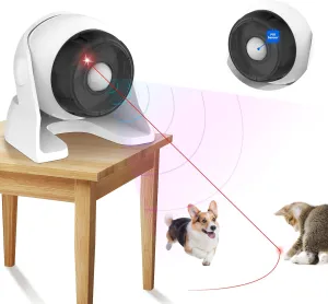 2 in 1 Motion Activated and Automatic Cat Laser Toys, Interactive Cat Toys Built-in Real Motion Sensor, Multi-Angle Adjustable Rechargeable Pet Toys for Indoor Cats Kittens and Dogs
