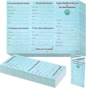 25 Pack Dog Vaccines Large Records Tri Fold Dog Health Records Book and Recommendations Puppy Vaccination Shot Booklets for Pet Supplies Home