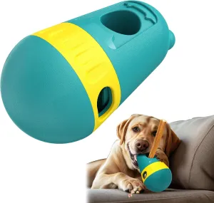 3-in-1 Dog Chew Toy & Treat Dispenser - Anti-Choking Safety Design for Aggressive Chewers, Interactive Slow Feeder Food Stick Holder Fits Yak & Bone Sticks, Puzzle Toys for Small to Large Dogs (Green)