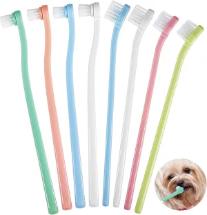 8pcs Cat Tooth Brush, 2styles Colorful Soft Mini Head Kitten Toothbrush Small Dog Toothbrush, Cat Teeth Cleaning Tooth Brush, Pet Brushing Kit Toothbrush for Cats Puppy Dental Care