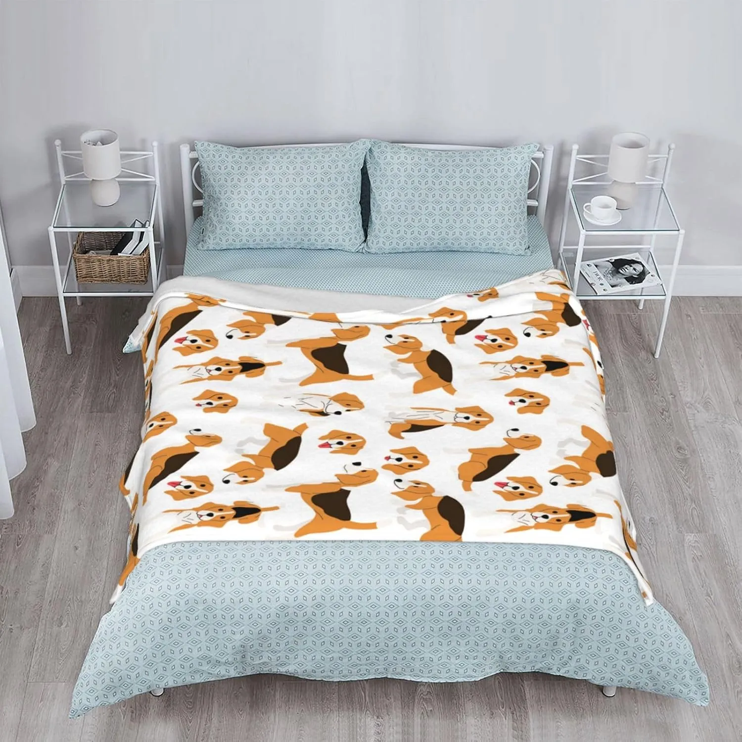 Beagle Dog Blanket Super Soft Fleece Throw Blanket Warm and Cozy Lightweight Bed Blanket for Couch, Sofa, Camping, and Travel All Season Blankets Gifts 50" x40
