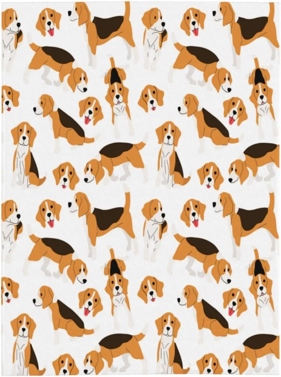 Beagle Dog Blanket Super Soft Fleece Throw Blanket Warm and Cozy Lightweight Bed Blanket for Couch, Sofa, Camping, and Travel All Season Blankets Gifts 50" x40