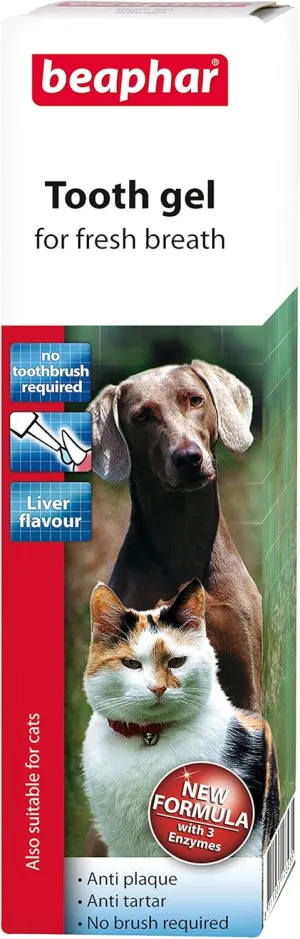 Beaphar Tooth Gel of Dogs & Cats, Liver Flavour Anti-Plaque