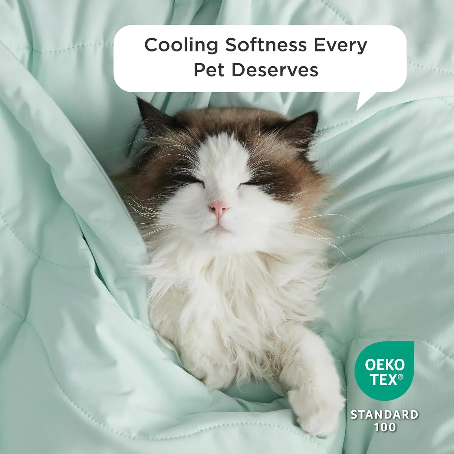 Bedsure Premium Cooling Blanket for Extra Large Dog - Q-MAX>0.5, Breathable Summer Washable Cold Pet Mat, Soft Durable Self Cooling Dog Mat for Hot Weather, Turquoise Green, 50x60