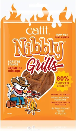 Catit Nibbly Grills Cat Treats, Chicken & Lobster Recipe - Grain-Free Cat Treat White 1.06 Ounce (Pack of 1)