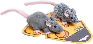 Catnip Mouse Toy and Sound Mouse Toy Sets for Indoor Cats, Satisfy Your Cat's Natural Hunting Instinct, Interactive Cat Toy, Soft Plush Catnip Toys for Cats (Pack of 2 mice)