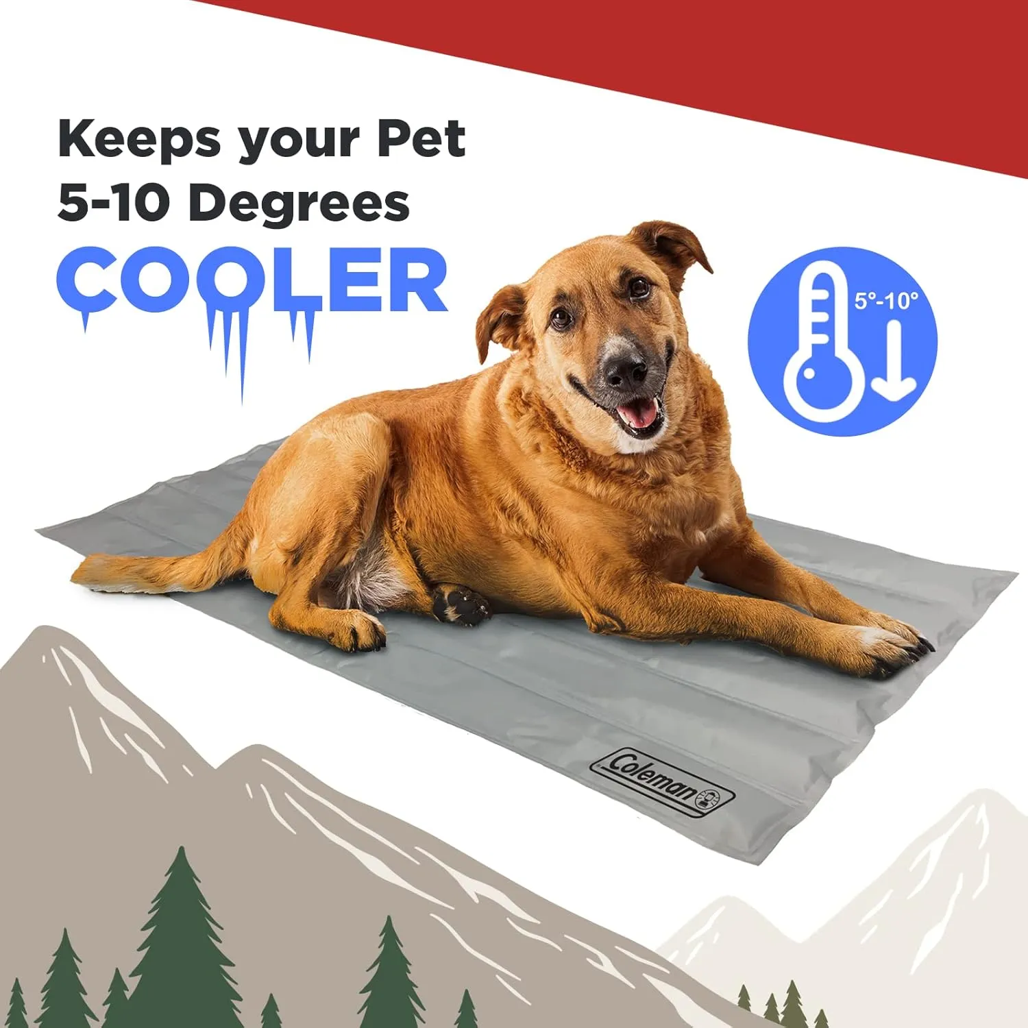 Comfort Cooling Gel Pet Pad Mat in Large 20x36, for Large Pets (Silver)