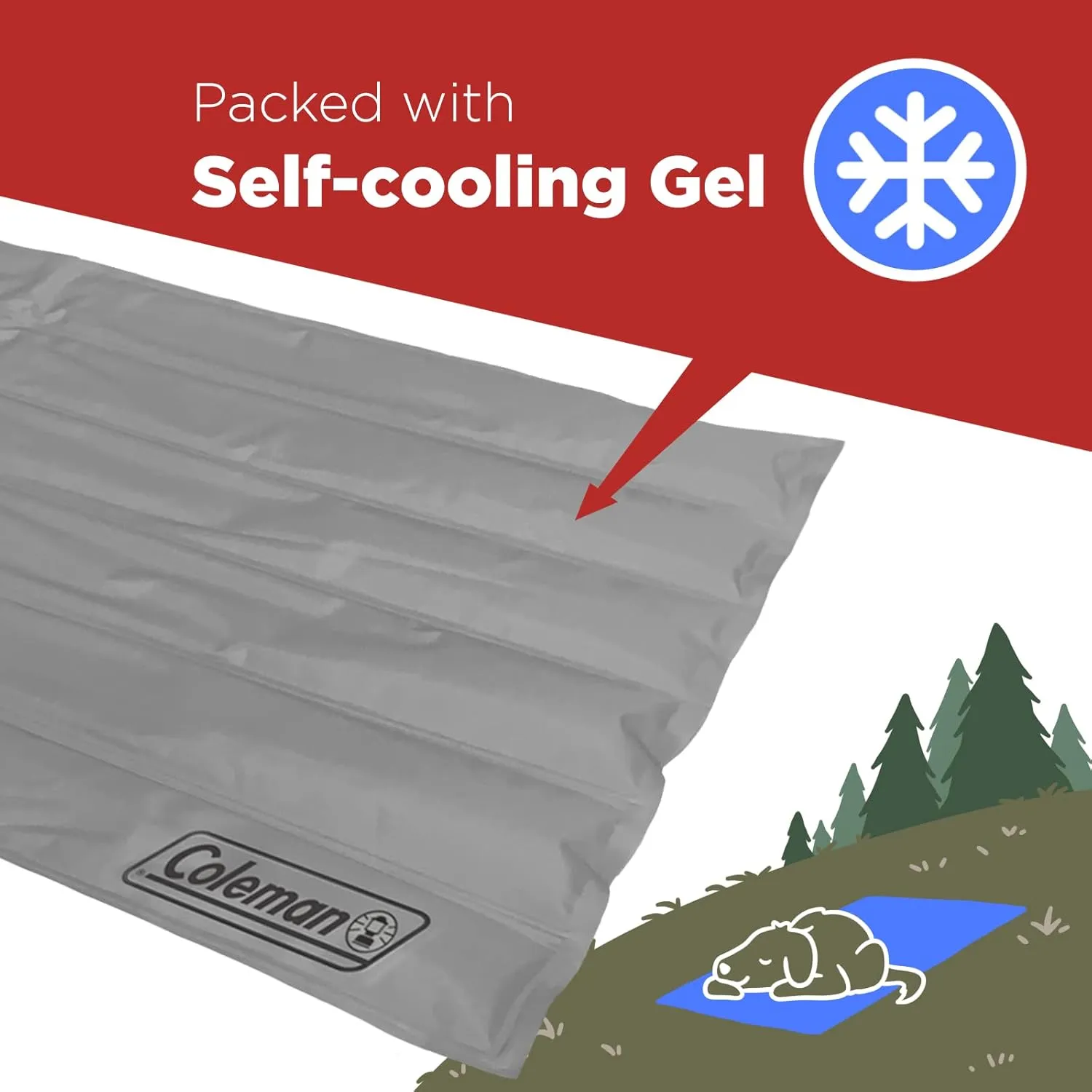Comfort Cooling Gel Pet Pad Mat in Large 20x36, for Large Pets (Silver)