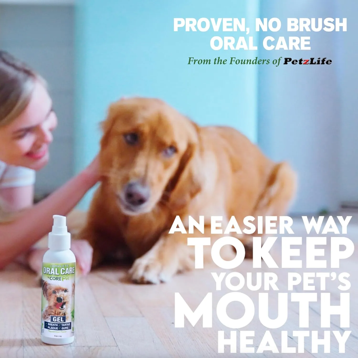 Complete Oral Care from The Founders of PetzLife - 4 oz (Peppermint Gel)