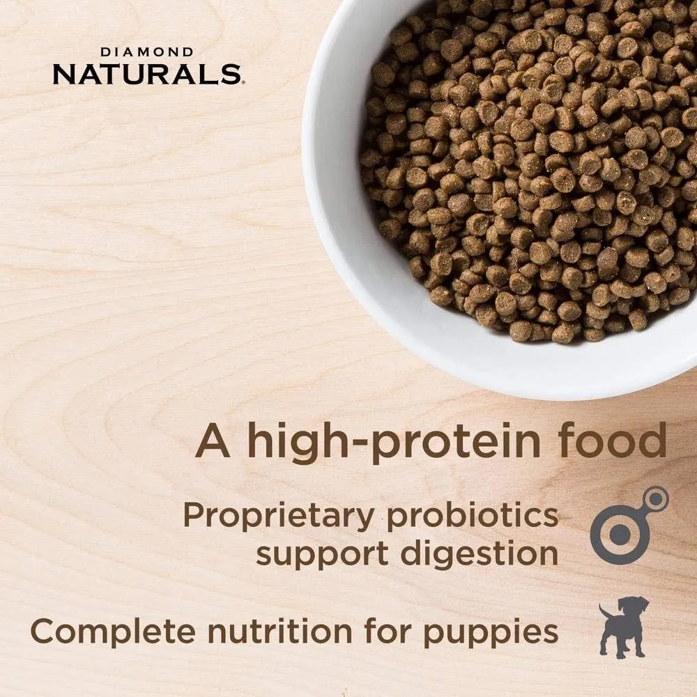 Diamond Naturals Small Breed Puppy Real Chicken Recipe High Protein Dry Dog Food 18 Pound (Pack of 1)