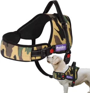 Dog Harness, Adjustable Soft Leash Padded No Pull Dog Harness for Small Medium Large Dogs, Camouflage