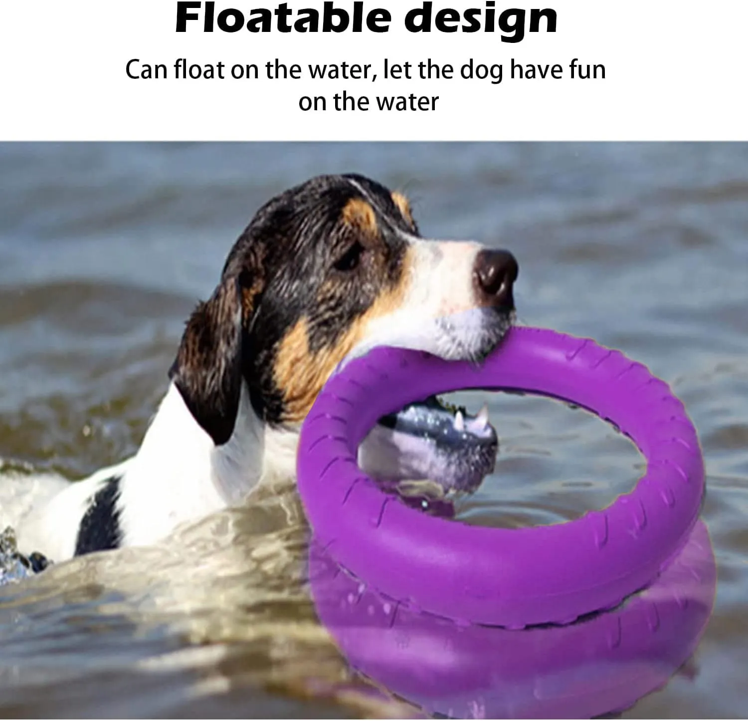 Dog Indestructible Durable Floating Flying Disc Dog Ring Chew Toys for Pool Swimming,Throwing,Catching,Grabbing Pitch Toss Outdoor Playing,Chewers