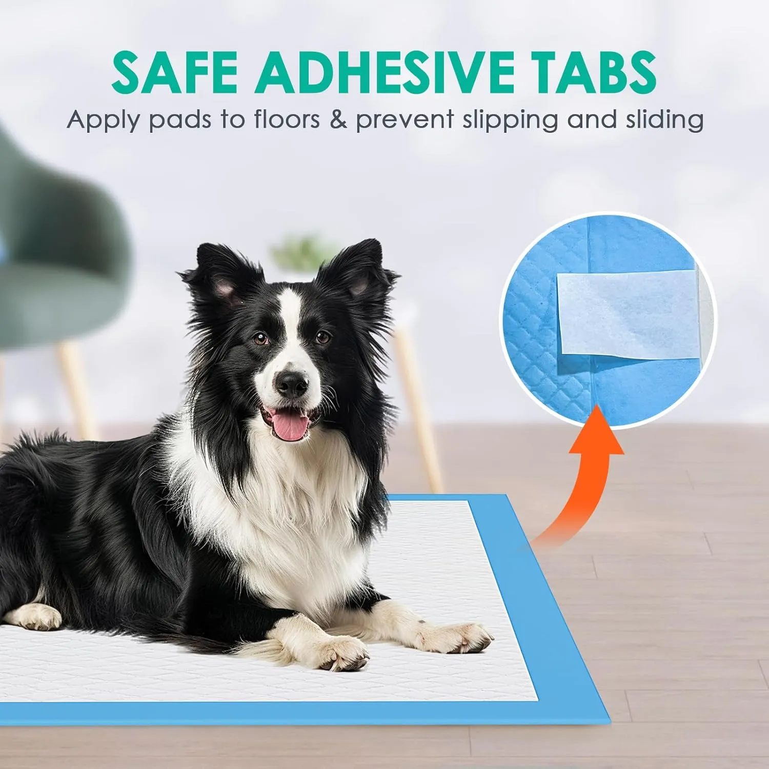 Dog Pee Pads Extra Large 36"x36", XX-Large Puppy Training Pads with Adhesive Tabs, 6 Layers Thick, Super Absorbent, Leak-Proof, Quick-Dry for Dogs and Puppies (50 Count)