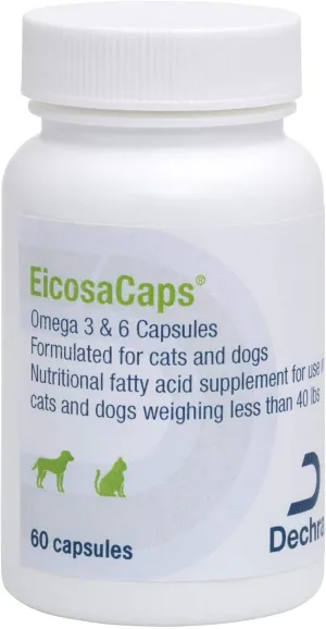 EicosaCaps Omega 3 & 6 Capsules for Dogs and Cats, 120 ct