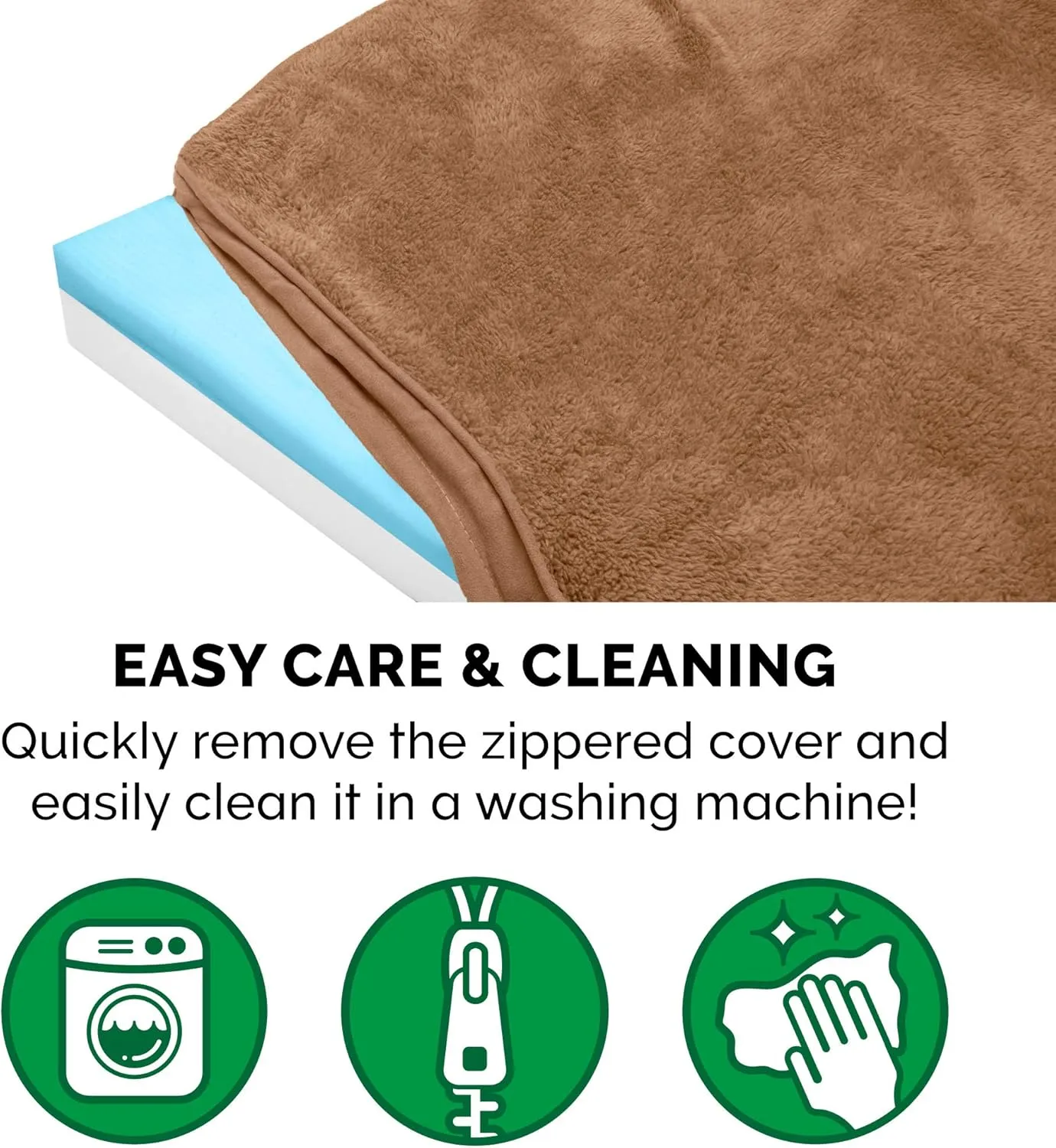 Furhaven Cooling Gel Dog Bed for Small Dogs w/ Removable Washable Cover, For Dogs Up to 20 lbs - Terry & Suede Mattress - Camel, Small