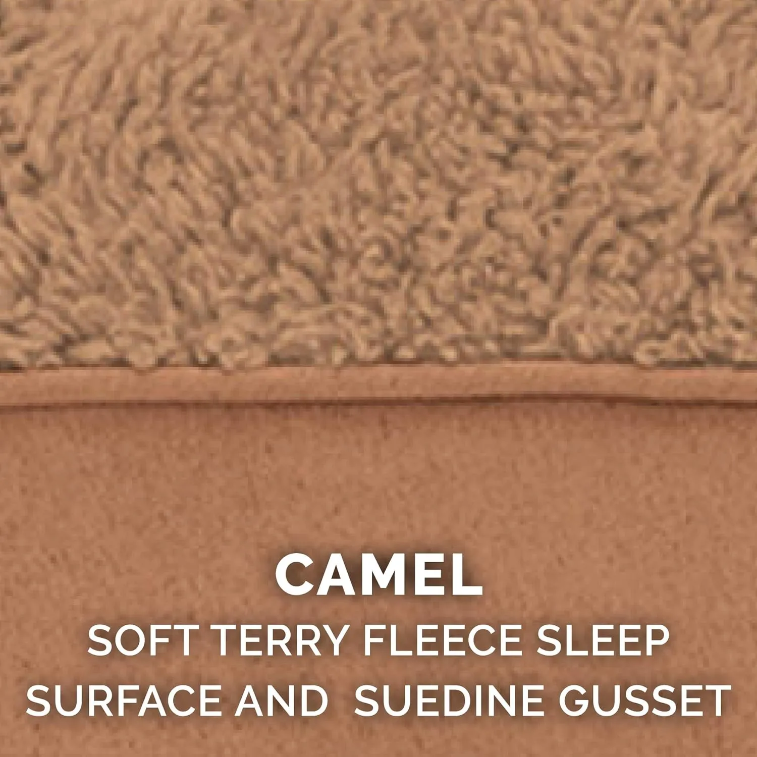 Furhaven Cooling Gel Dog Bed for Small Dogs w/ Removable Washable Cover, For Dogs Up to 20 lbs - Terry & Suede Mattress - Camel, Small