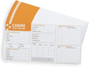Good|Harbor Pet Supplies | (25 Pack) Premium Canine Health Record 6x4 Inch Booklets | Dog Vaccines Large Records - Puppy Shot Vaccination Brochure