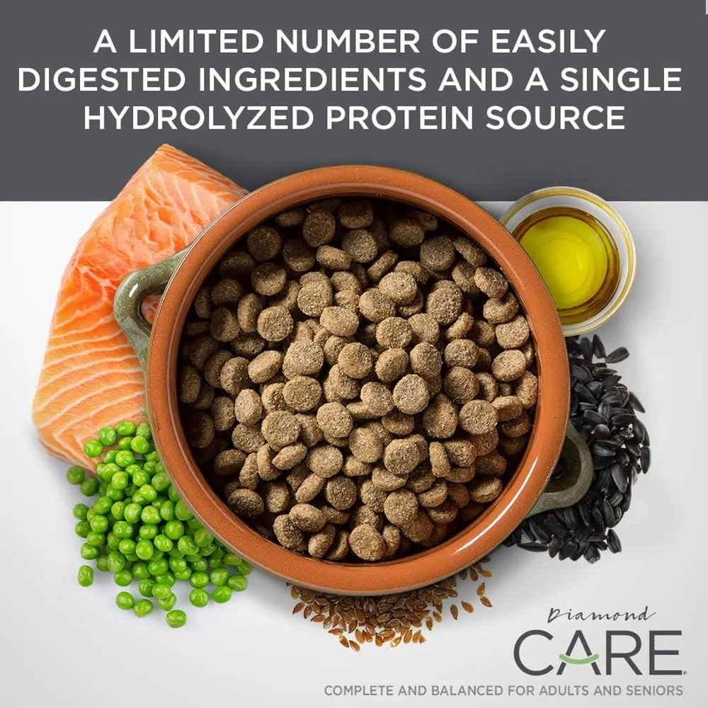 Grain-Free Formulation Adult Dry Dog Food for Sensitive Skin Specially, Itchy Skin or Allergies Made with Hydrolyzed Protein from Salmon 25lb