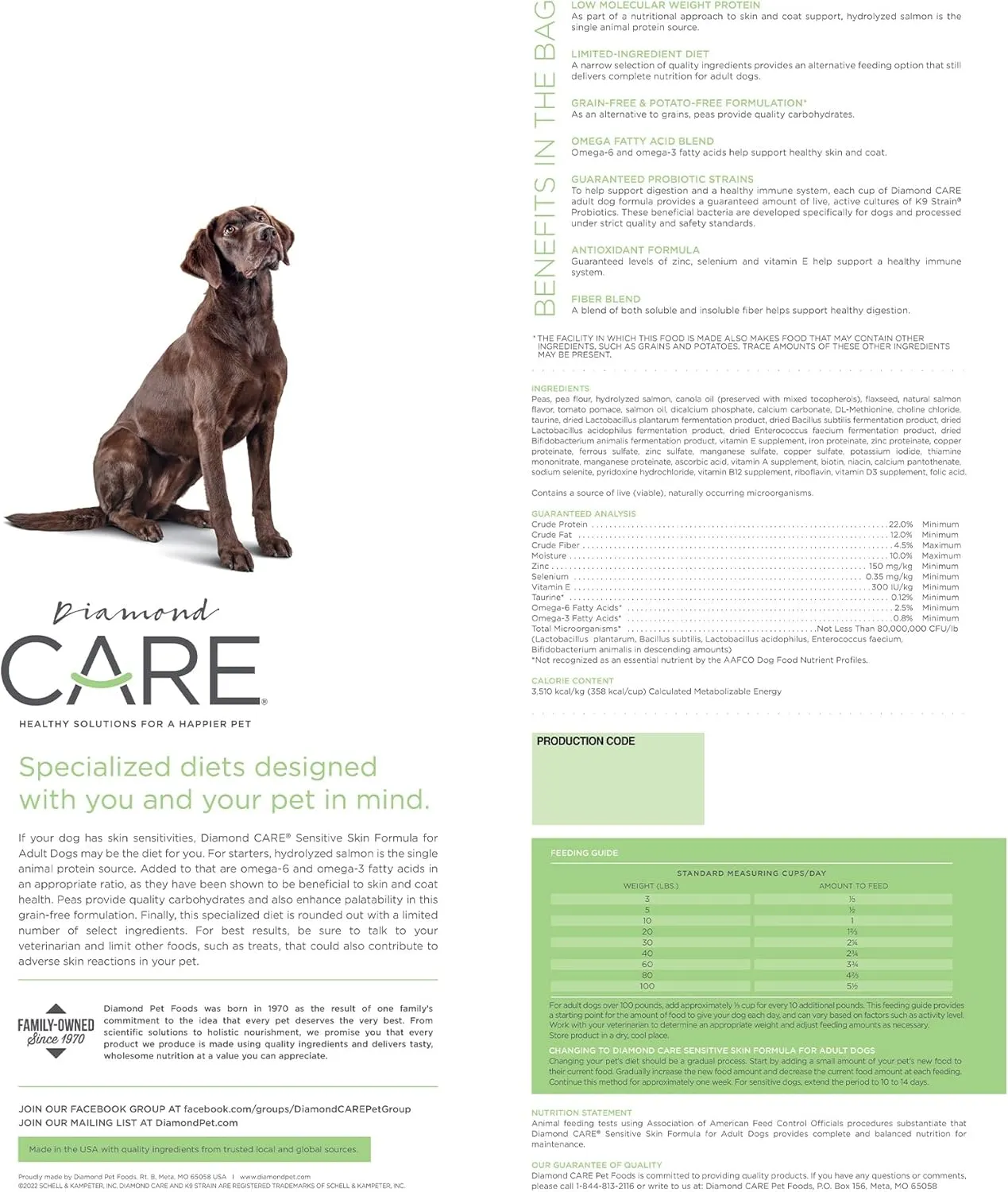 Grain-Free Formulation Adult Dry Dog Food for Sensitive Skin Specially, Itchy Skin or Allergies Made with Hydrolyzed Protein from Salmon 25lb