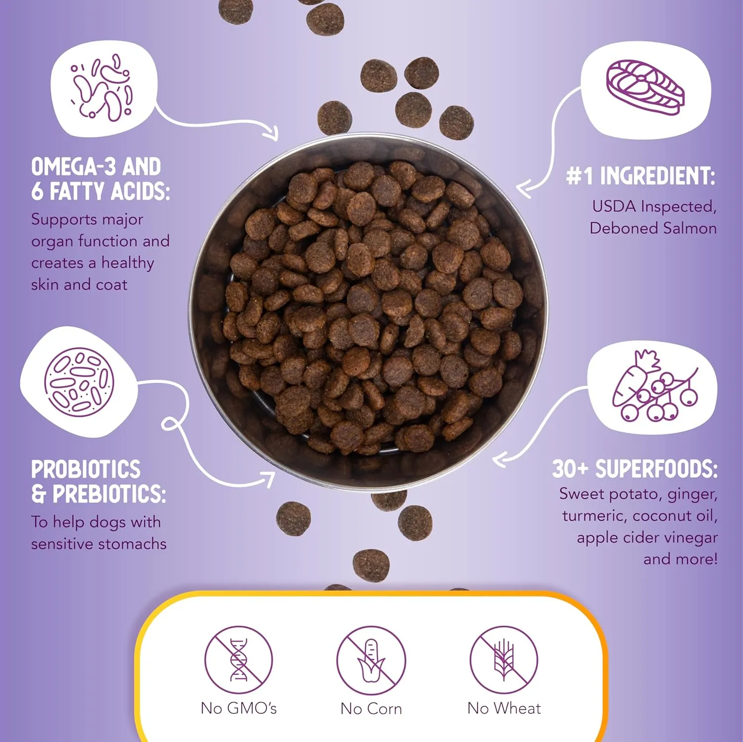 Health Extension Grain Free Salmon & Sweet Potato Dry Dog Food (23.5 lb / 10.66 kg) - Whole Foods Ingredients Formula with Omega 3 & Antioxidants for All Life Stages Dogs