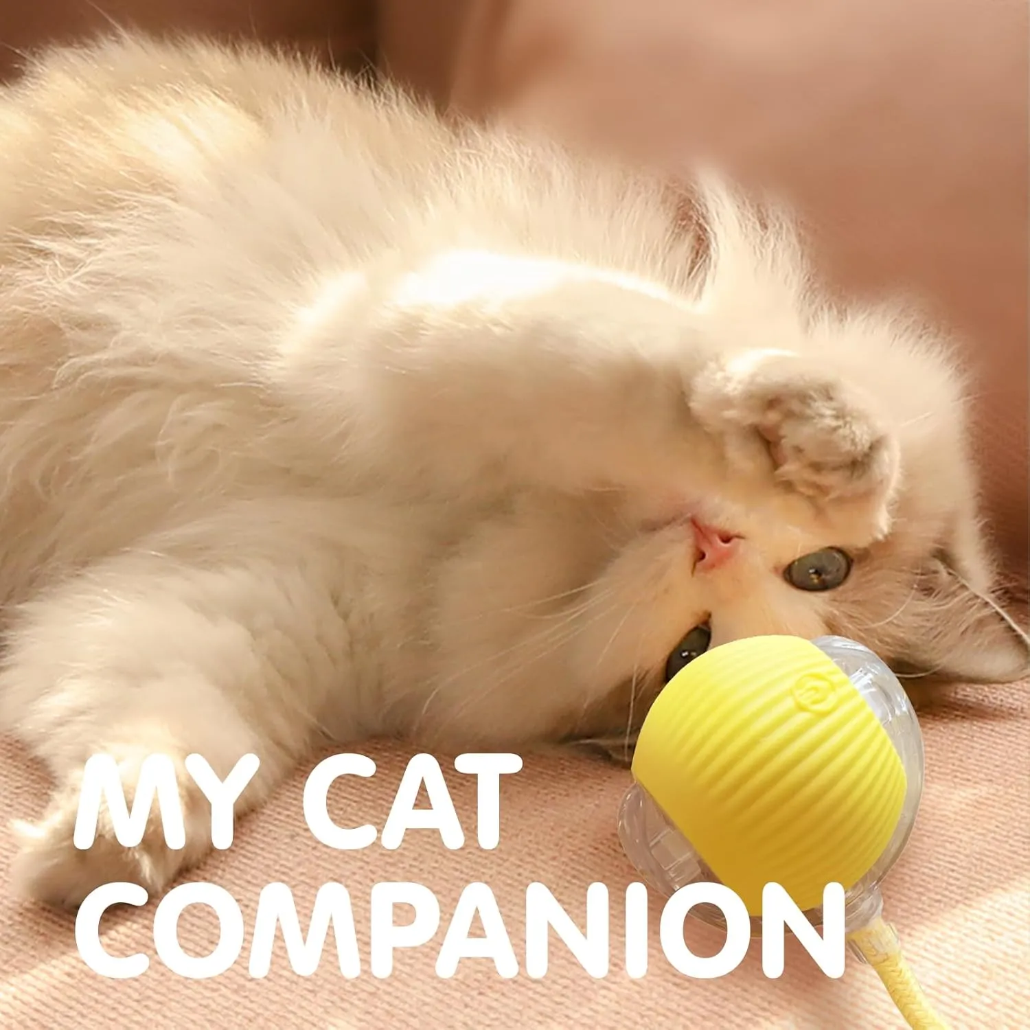 Interactive Cat Toy for Indoor, Smart Automatic Cat Chase Ball Toy