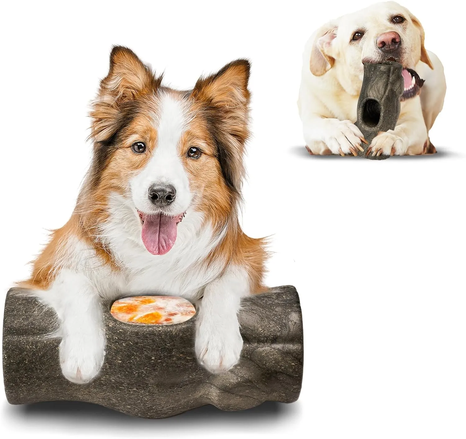Interactive Dog Toy for Power Chewers, Frozen Treat Toy, Dog Interactive Feeder Chew Toy with Food Cups & Treat Food Slow Feeder, Anxiety Relief for Large Breeds