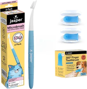 Jasper Fingerbrush   Microbrush Bundle for Cats & Small Dogs