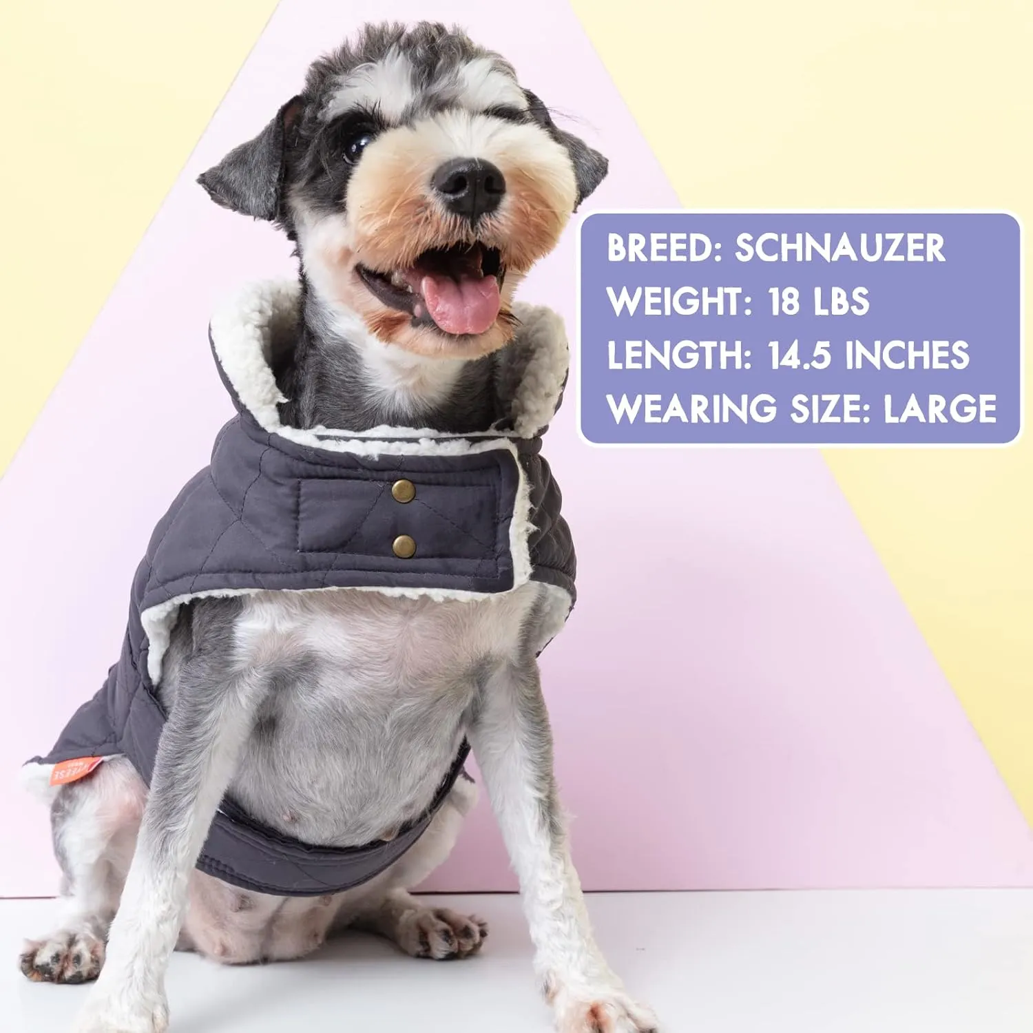 KYEESE Dog Coats Winter Dog Jacket with Leash Hole for Windproof Padded Sherpa Dogs Vest for Small Medium Dogs Cold Weather Coats