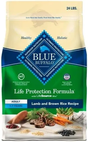 Life Protection Formula Adult Dry Dog Food, Lamb & Brown Rice, 24 Lbs, with Essential Proteins and Carbs for Energy Needs and Omega-3 & 6 Fatty Acids