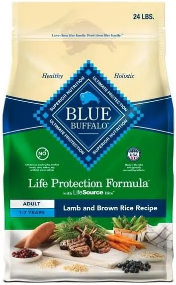 Life Protection Formula Adult Dry Dog Food, Lamb & Brown Rice, 24 Lbs, with Essential Proteins and Carbs for Energy Needs and Omega-3 & 6 Fatty Acids