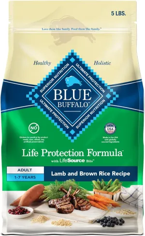 Life Protection Formula Adult Dry Dog Food, Lamb & Brown Rice, 5 Lbs - Omega-3 & 6 Fatty Acids to Promote Healthy Skin and Coat, Formulated with Essential Proteins