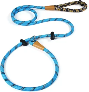 lynxking Slip Lead Dog Leash Reflective, Heavy Duty Comfortable Strong Rope Lead for Large, Medium Dogs, No Pull Pet Training (Light Blue, Large 1/2in x 6ft-Slip Lead)