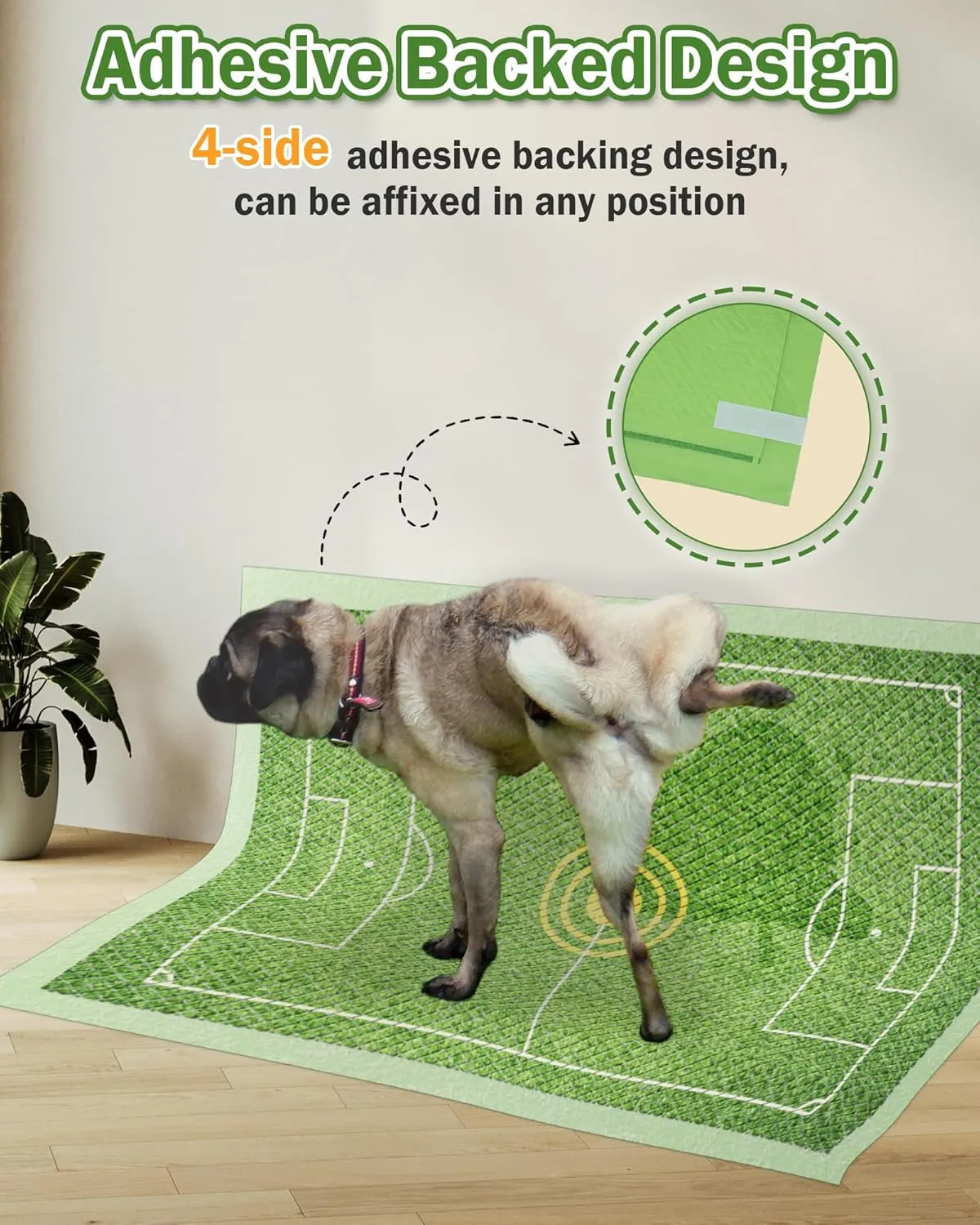 MICOOYO Puppy Pads Pee Pads for Dogs, Disposable Target Dog Pads for Potty Tranning Dog Pee Pad, Soccor Field Design Super Absorbent Doggy Pad for Dogs, Pets, Puppy, Doggie, Cat (S, 10Count)