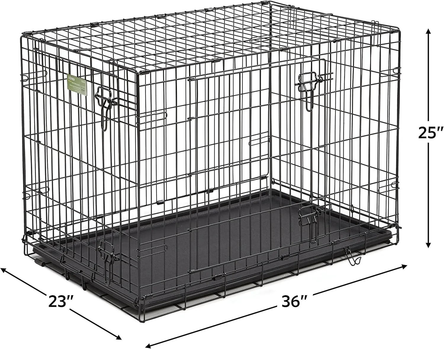 Midwest Homes for Pets 2 Door iCrate Pet Bed, Cover & 2 Bowls, 36" Kit/Medium/Large Dog Breed