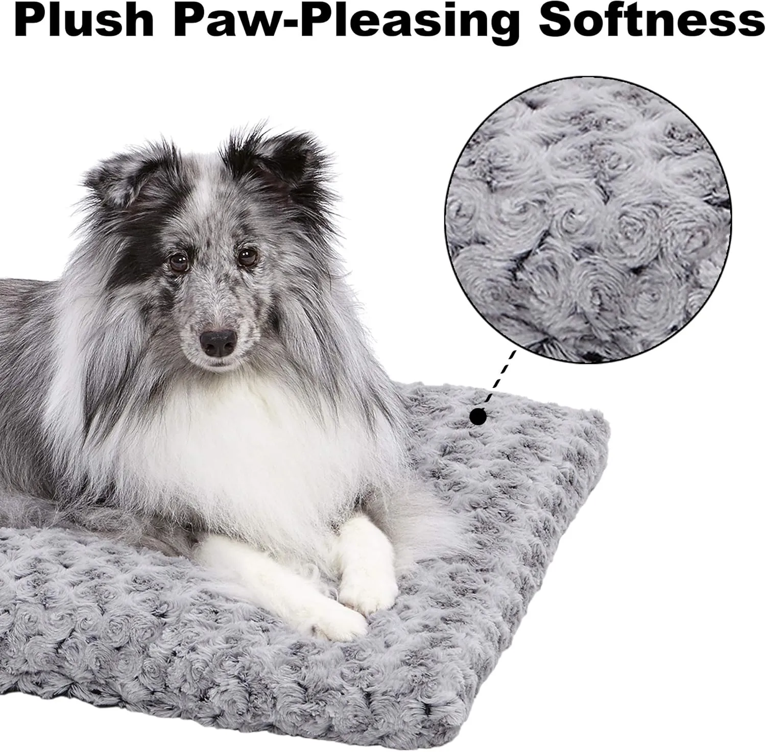 MidWest Homes for Pets Deluxe Dog Beds Super Plush Dog & Cat Beds Ideal for Dog Crates Machine Wash & Dryer Friendly, 1-Year Warranty, Fits 36 inch Crate.