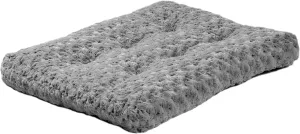 MidWest Homes for Pets Plush Pet Bed; Ombr Swirl & Cat Bed; Gray 17L x 11W x 1.5H - Inches for Toy Dog Breeds, 40618-SGB, 18-Inch