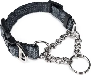 Mighty Paw Martingale Collar with Buckle | Training Dog Collar, Limited Cinch Chain Pet Gear for No Pull Dog Walking. Martingale Dog Collars for Large Dogs, Medium Breeds and Small Pets