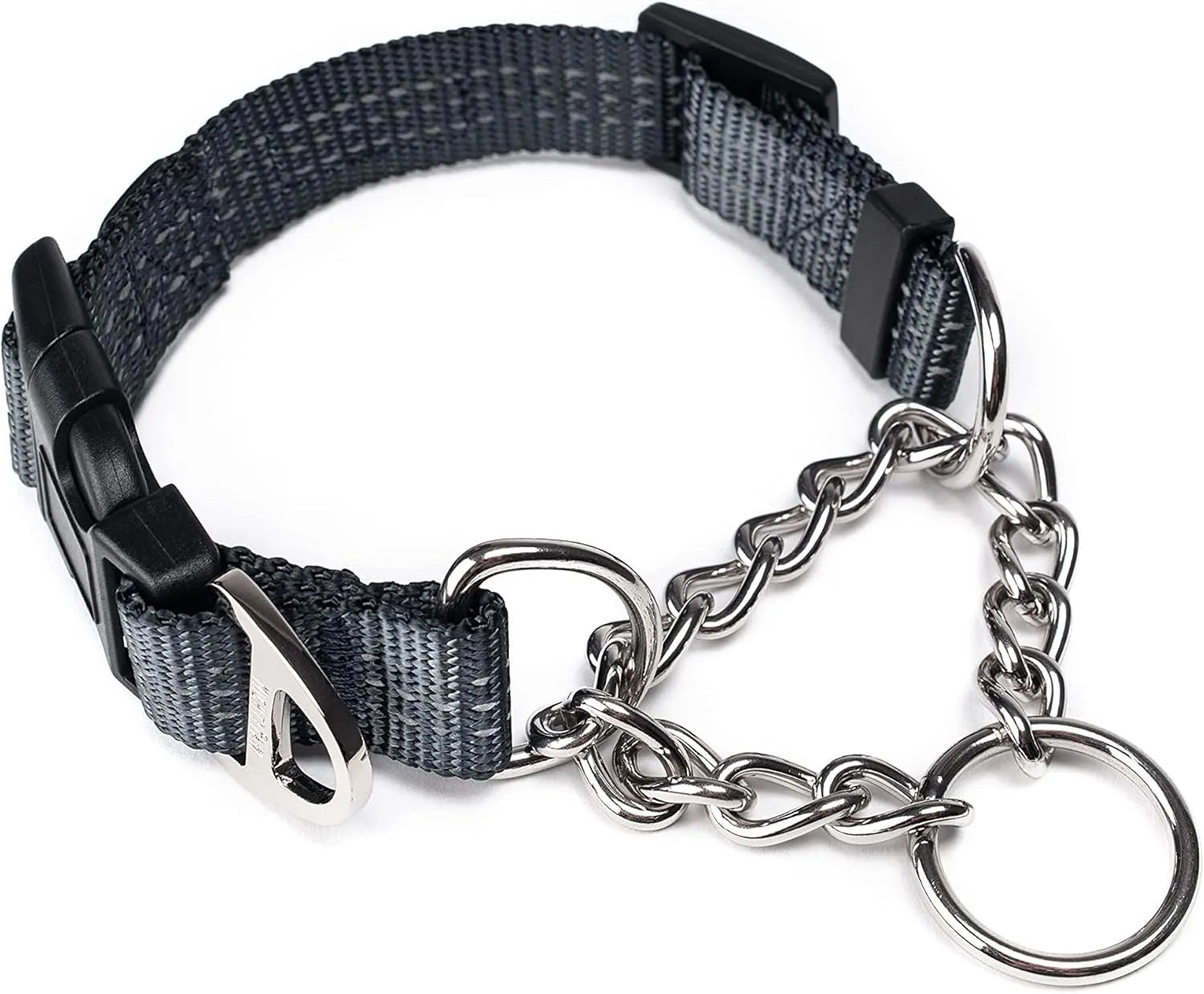 Mighty Paw Martingale Collar with Buckle | Training Dog Collar, Limited Cinch Chain Pet Gear for No Pull Dog Walking. Martingale Dog Collars for Large Dogs, Medium Breeds and Small Pets