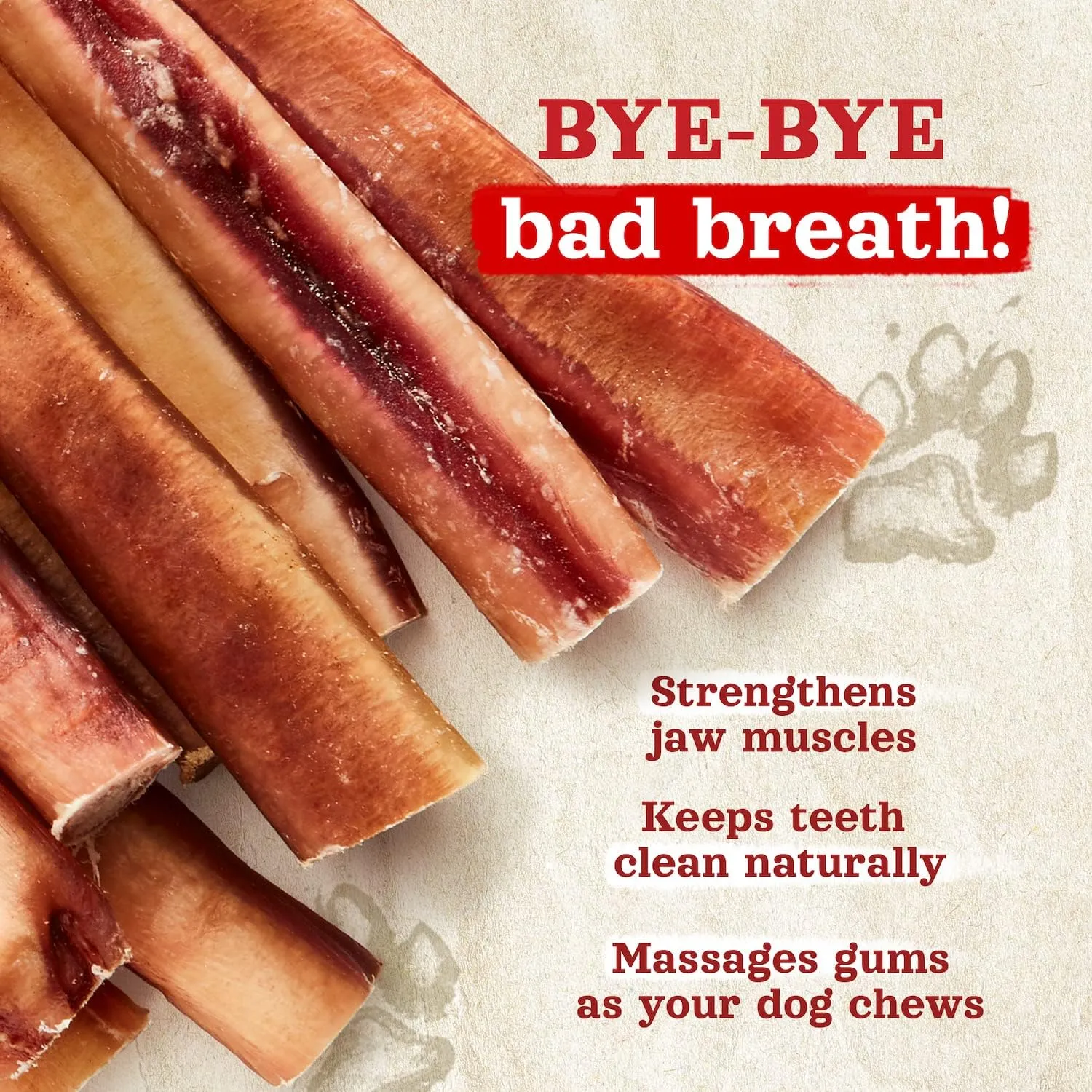 Natural Farm Odor Free Jumbo Bully Sticks (6 Inch, 12 Pack), Extra-Thick Dog Treats  Fully Digestible 100% Beef Treats, Natural Dental Chews  Keep Your Dog Busy with 50% Longer Lasting Chews