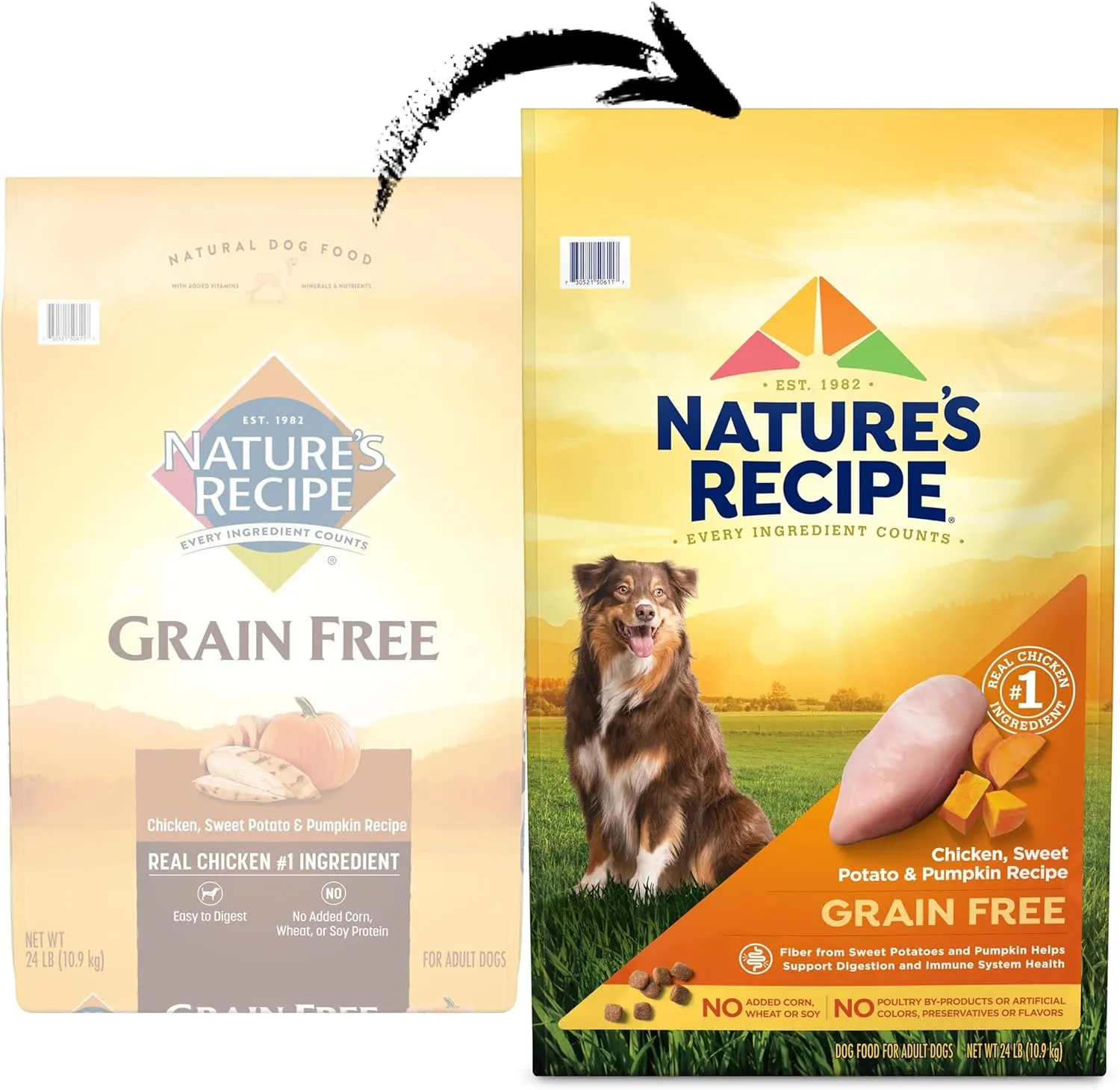Natures Recipe Grain Free Chicken, Sweet Potato & Pumpkin Recipe Dry Dog Food, 12 lb. Bag