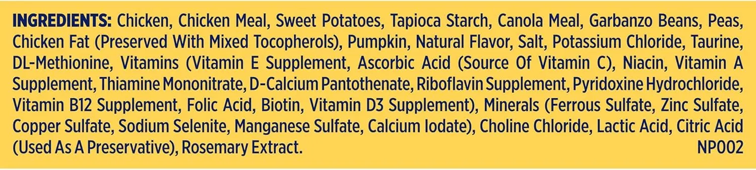 Natures Recipe Grain Free Chicken, Sweet Potato & Pumpkin Recipe Dry Dog Food, 12 lb. Bag