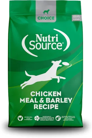NutriSource Choice Dry Dog Food, Chicken and Barley, 30LB