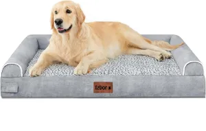Orthopedic Dog Bed for Large Dogs, Premium Memory Foam Dog Mattress, Waterproof Couch Pet Bed with Removable Washable Cover, Durable Foam, Anti-Slip Layer (Size (44" x 35" x 8"Th))