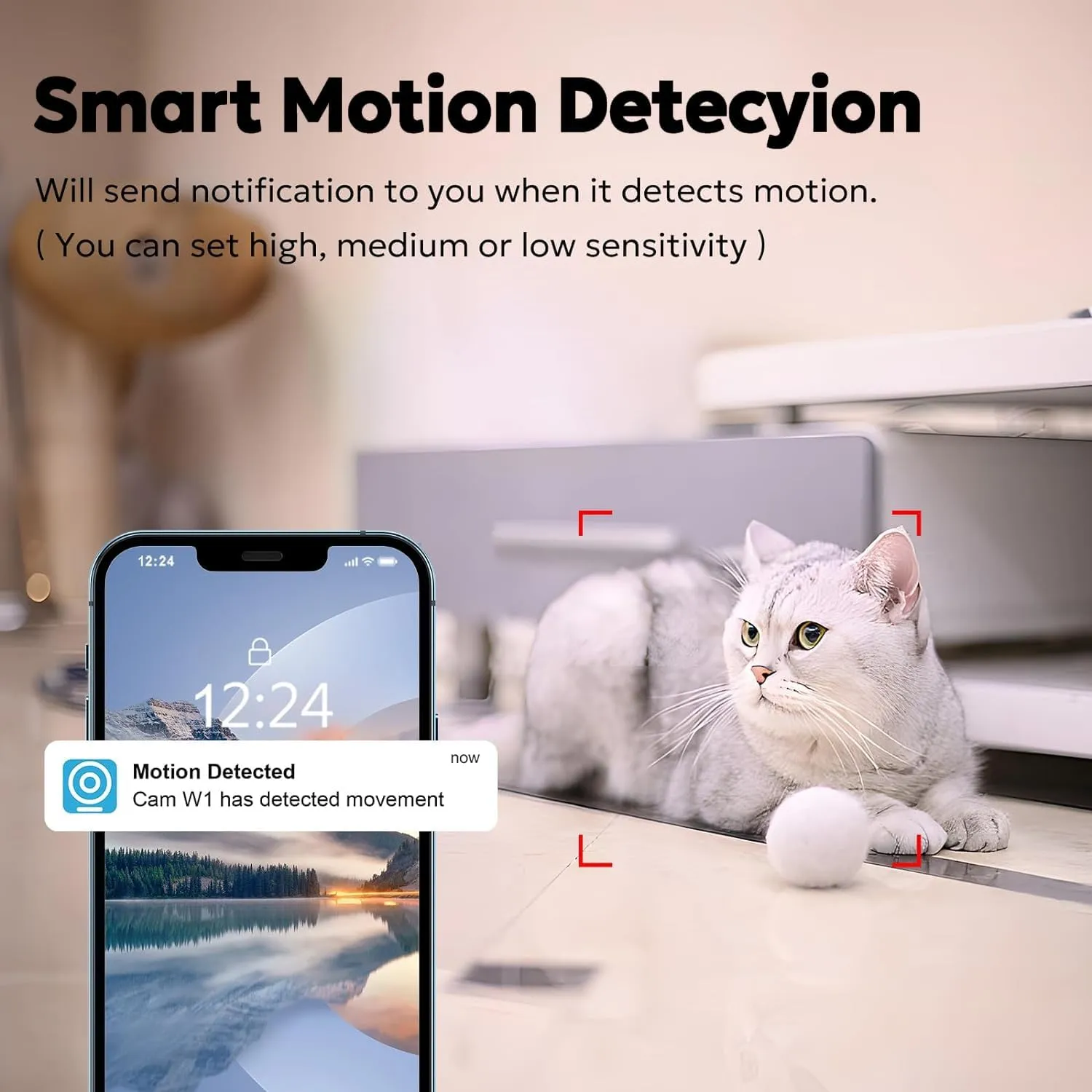 owltron Indoor Security Camera 2K, 360 Cameras for Home Security with Motion Detection, 2.4G WiFi for Baby/Pet/Nanny/Camara with Night Vision, Siren Alarm & 2-Way Audio, Compatible with Alexa