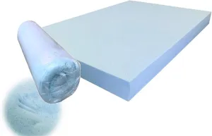 Pet Dog Bed Blue Cooling Gel Infused High Density Solid Memory Foam Pad (37x27x4 inches)