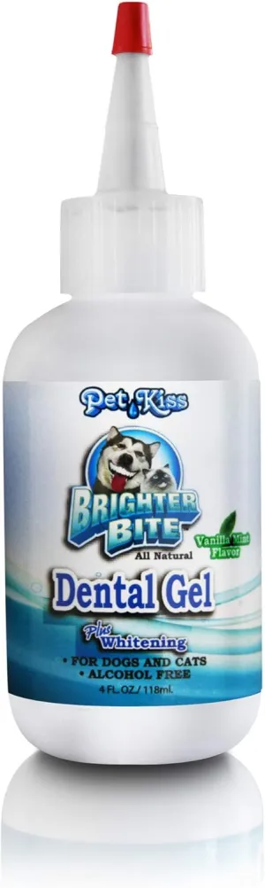 Pet Kiss Brighter Bite Dental Gel for Pets, 4-Ounce