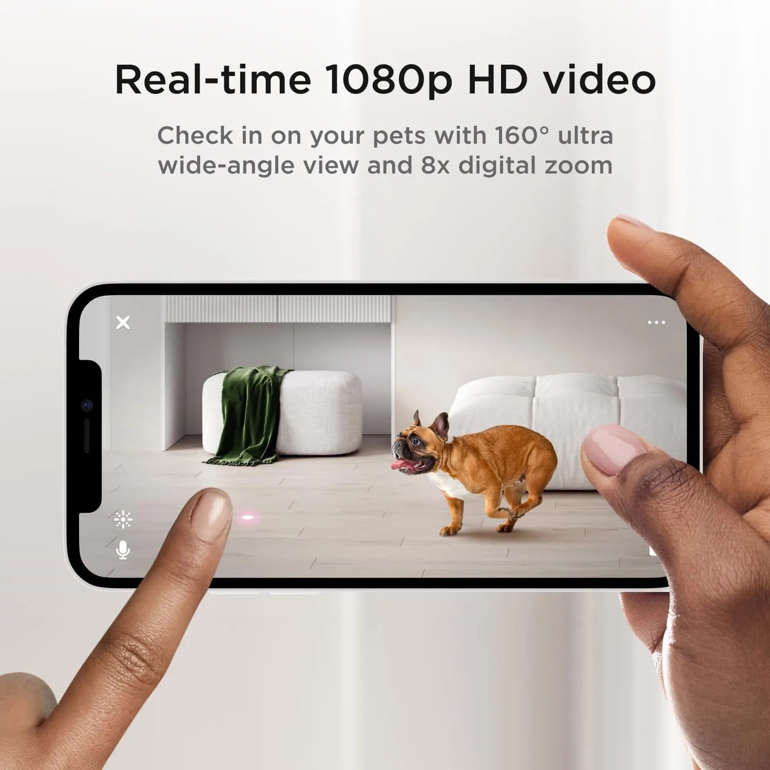 Petcube Play 2 Wi-Fi Pet Camera with Laser Toy for Cats & Dogs, 1080P HD Video, 160 Full-Room View, 2-Way Audio, Sound/Motion Alerts, Night Vision, Pet Monitoring App
