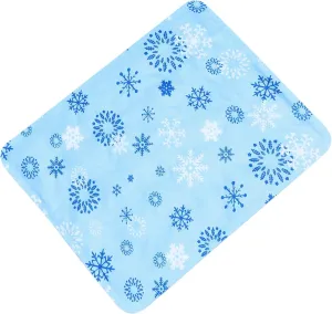 POPETPOP Pet Ice Mat Cooling Pad for Dog Cooling Pet Mat Paws Summer Ice Bed Large Indoor Dog Chill Pad Freezable Self Gel Cold Summer Blue PVC Composite Cloth