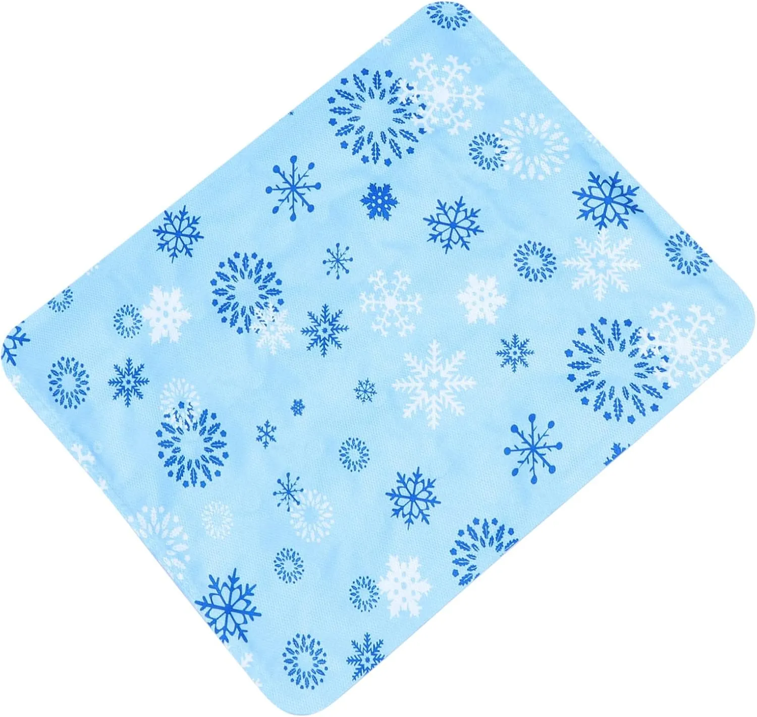 POPETPOP Pet Ice Mat Cooling Pad for Dog Cooling Pet Mat Paws Summer Ice Bed Large Indoor Dog Chill Pad Freezable Self Gel Cold Summer Blue PVC Composite Cloth