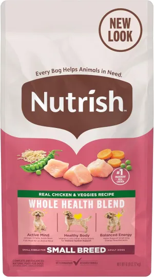 Rachael Ray Nutrish Little Bites Small Breed Premium Natural Dry Dog Food, Real Chicken & Veggies Recipe, 6 Pounds (Packaging May Vary)